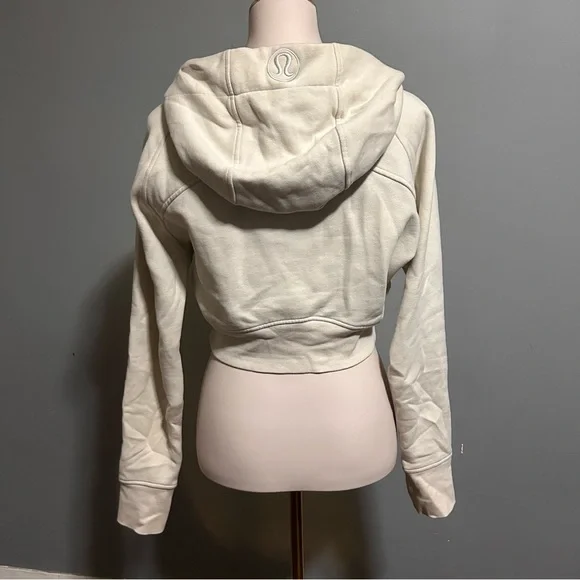 Lululemon Scuba Full-Zip Cropped Hoodie | Size: 8 | Bone - Picture 4 of 5
